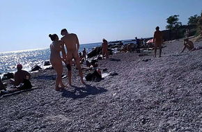 Young nudist couples